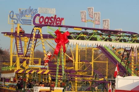 roller coaster ride at Hyde Park Winter Wonderland