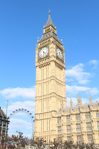 Elizabeth tower at the houses of parliament - Big Ben clock tower