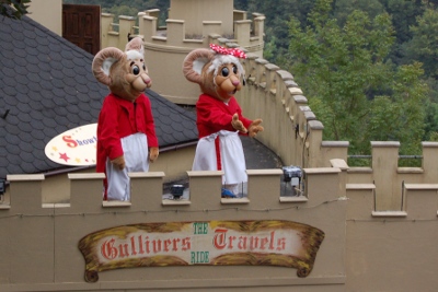 Gully and Gilly Mouse at Gulliver Kingdom Matlock Bath
