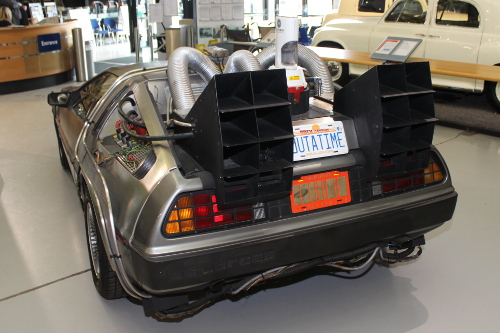 Back to the future car at heritage motor museum Warwickshire