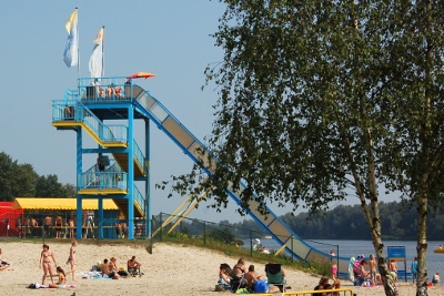 Water Shuttle / Aqua-slide at Speelland Beekse Bergen in Holland
