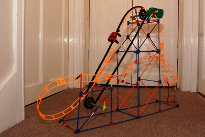 knex corkscrew coaster