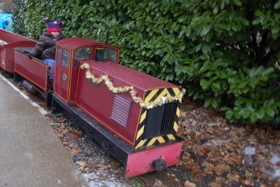 Ride on miniature railway train at National Railway Museum in York