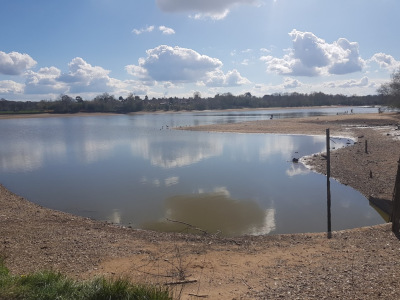 Walk in Worcestershire - Earlswood Lakes, partially drained for maintenance work