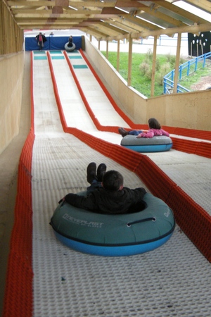 Sledging at Twin lakes Winter Wonderland