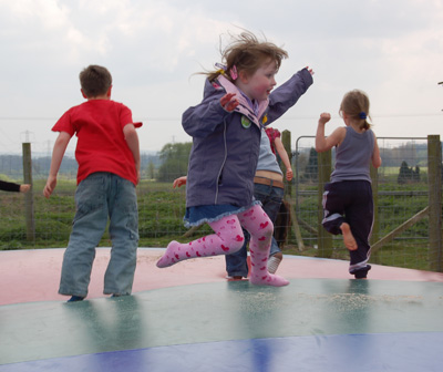 Giant Jumping Pillow at Ash End House Farm