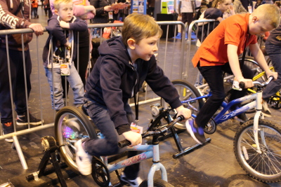 Cycling to generate electricity at the Big Bang Fair