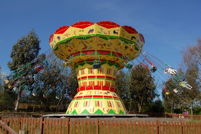 Swing ride at the Big Sheep in Devon