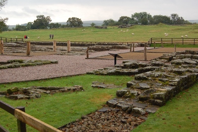 Birdoswald Roman Fort on Hadrian's Wall in Cumbria