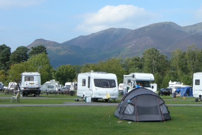 Camping at Keswick - Derwent Water in the Lake District