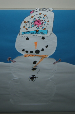 Christmas snowman craft picture