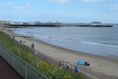 Beach and sea at Clacton-on-Sea