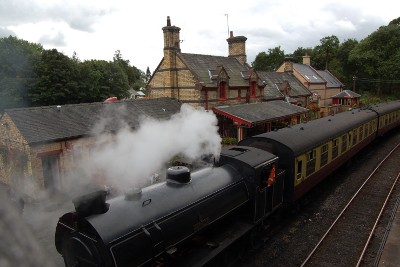 Haverthwaite station on the Haverthwaite and Lakeside railway