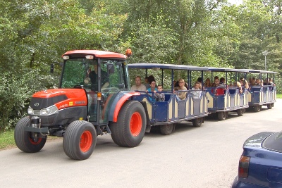 Tractor train at Beekse Bergen Safari Park / Campsite