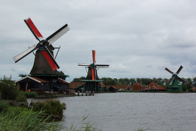 Windmills at Zaanse Schans in Holland