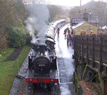 Steam Train at Howarth Railway Station