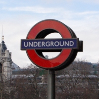 London underground tube station sign