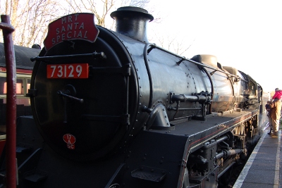 Christmas Santa Special train at Butterley Station (Midlands Railway)