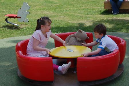 Playground at Eurocamp International camp site in Paris