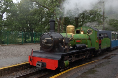 Steam train on the Ravenglass and Eskdale Railway