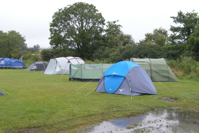 Haven campsite after heavy rain