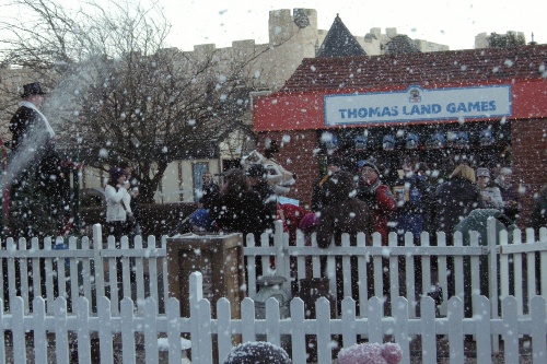 Fat controller at the Thomas Land Christmas special