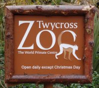 Sign for Twycross Zoo, Warwickshire