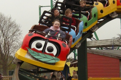 Children's rollercoaster at Wicksteed Park, Kettering, Northamptonshire